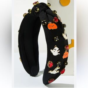 Halloween Themed Top Knot Bling Headband with Ghosts, Pumpkins & Bats 🦇 🎃 👻